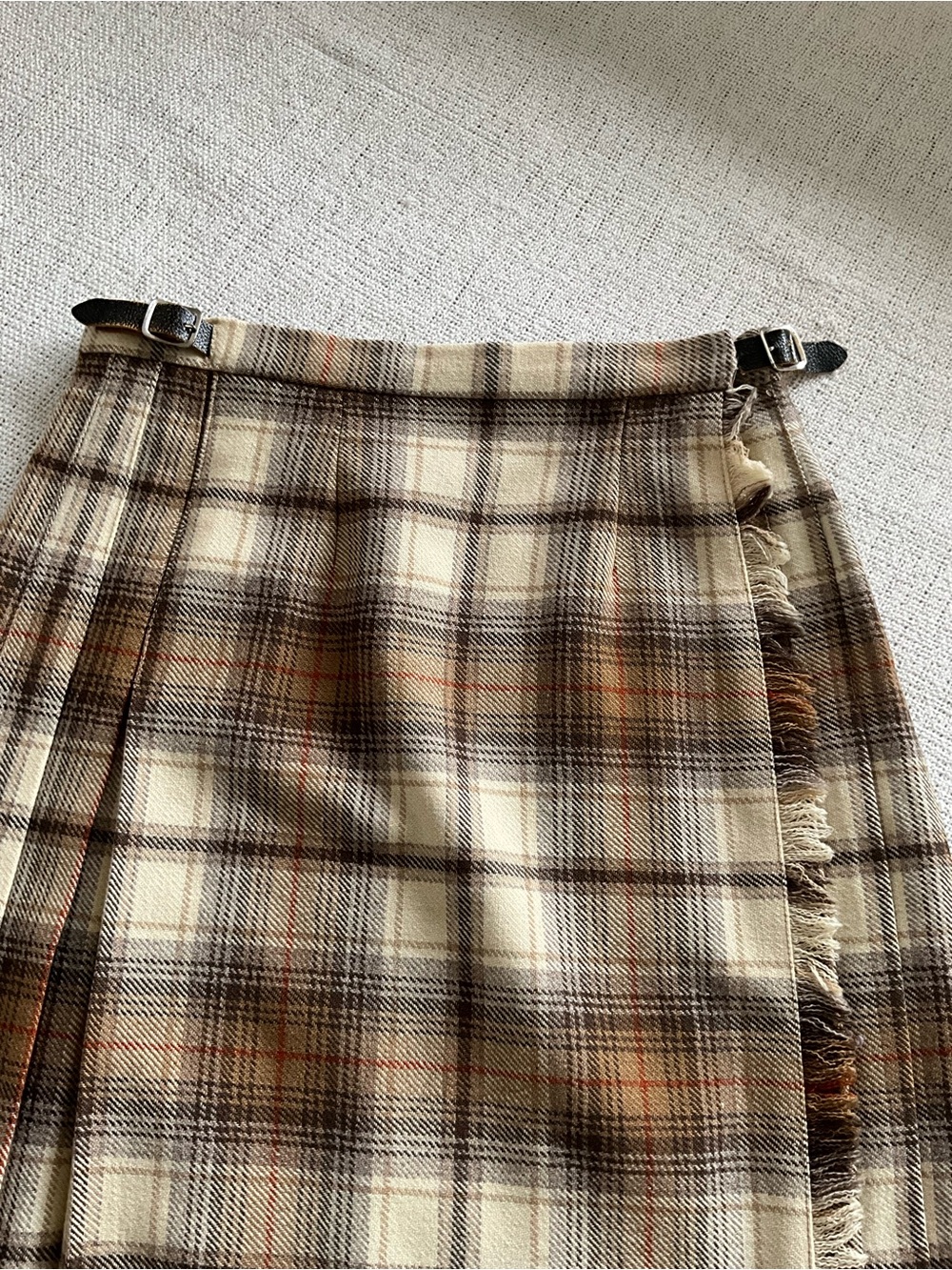 Vintage Laird-Portch Scotland Pure Wool Tartan Kilt Skirt Plaid Midi 6 - Picture 6 of 12